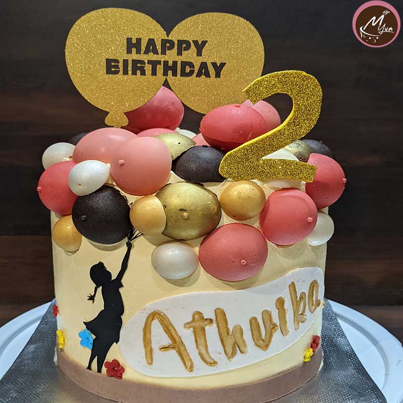 Balloon theme birthday cake in coimbatore