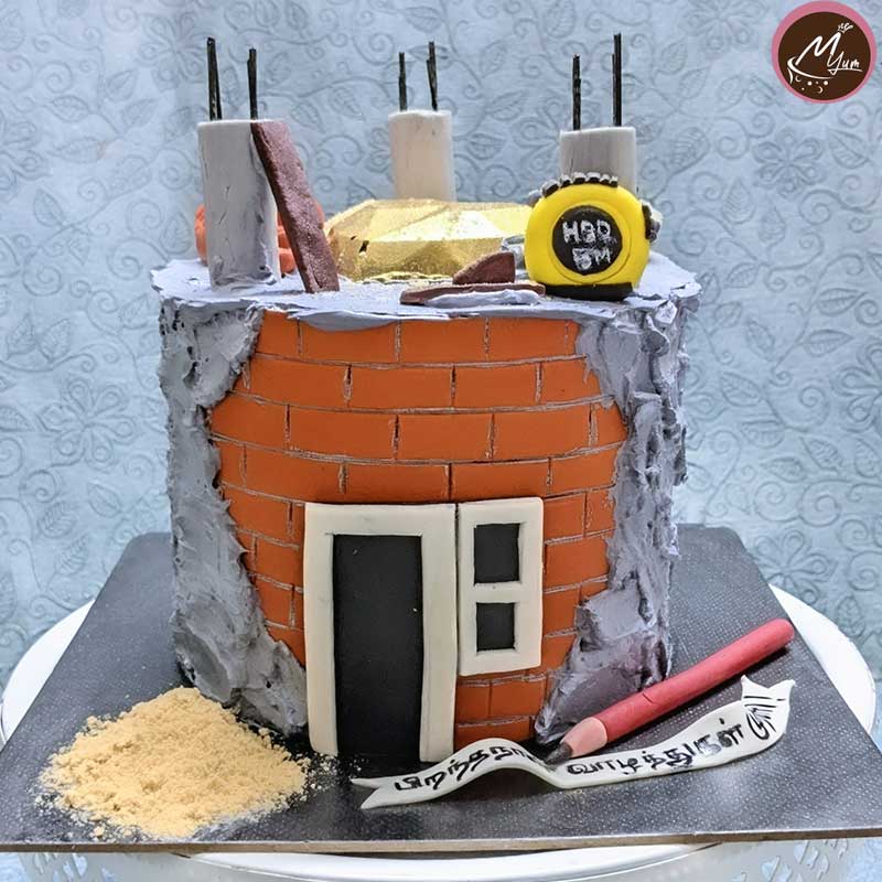 Builders construction customized theme cakes in coimbatore