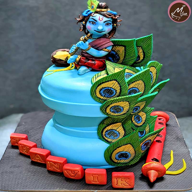 God Krishna customized birthday theme cakes in coimbatore