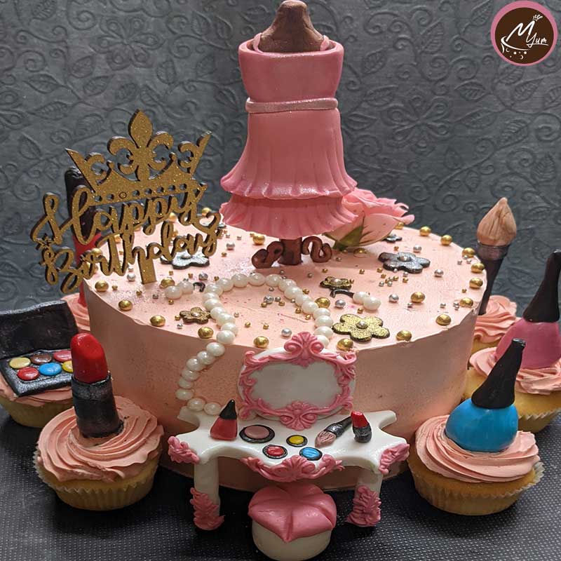Makeup designer customized theme cakes in coimbatore
