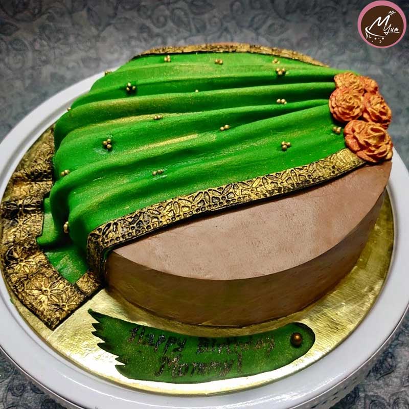 Saree customized theme cakes in coimbatore