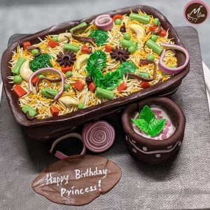 Veg Biryani customized birthday theme cakes in coimbatore
