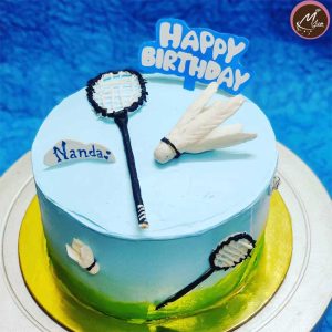 badminton customized theme cakes in coimbatore