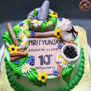 Ayurvedic-theme-birthday-cake-in-coimatore