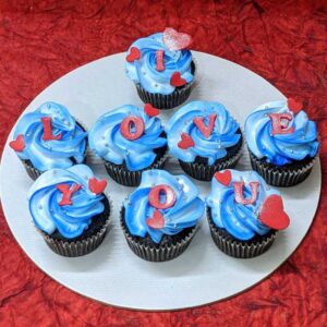 I love you theme cupcakes-customized-cupcakes-in-coimbatore