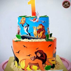 Lion the king-customized-birthday-theme-cakes-designs-in-coimbatore