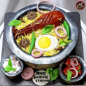 biriyani with chilly chicken-food-themes-customized-cake-designs-in-coimbatore