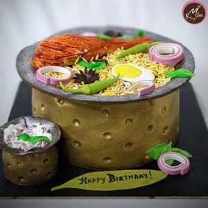 biryani with raita-food-themes-customized-cake-designs-in-coimbatore