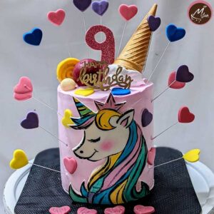 candy unicorn-customized-birthday-theme-cakes-designs-in-coimbatore
