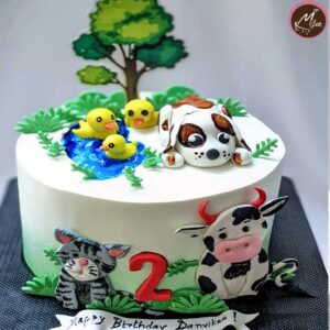 domestic animals-customized-birthday-theme-cakes-designs-in-coimbatore