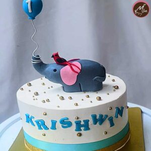 elephant and a bird-customized-birthday-theme-cakes-designs-in-coimbatore