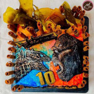godzilla vs kong-customized-birthday-theme-cakes-designs-in-coimbatore