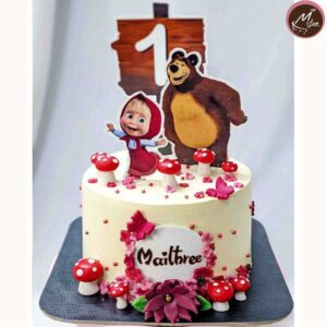 masha and the bear-customized-birthday-theme-cakes-designs-in-coimbatore
