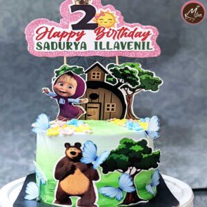 masha and the bear-customized-birthday-theme-cakes-designs-in-coimbatore (2)