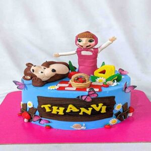 masha and the bear-customized-birthday-theme-cakes-designs-in-coimbatore