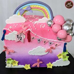 rainbow-half-birthday-customized-theme-cakes-designs-in-coimbatore