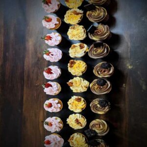 strawberry,butterscotch,and chocolate cupcakes-customized-cupcakes-in-coimbatore